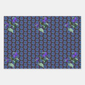 Hummingbird with hydrangeas, roses, purple back wr inpakpapier vel (Voorkant 2)