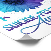 Hummingbird With Sunflower Suicide Prevention Awar Poster (Hoek)