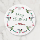 Hummingbird Wreath Bedankjes Labels (Voorkant)