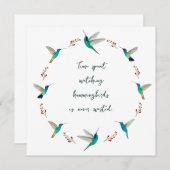 Hummingbird Wreath Notitiekaartje (Voorkant / Achterkant)