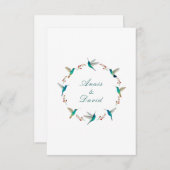 Hummingbird Wreath Weddenschap Hartelijk dank Kaart (Voorkant / Achterkant)