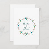 Hummingbird Wreath Weddenschap Hartelijk dank Kaart (Voorkant / Achterkant)