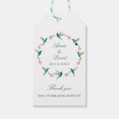 Hummingbird Wreath Wedding Cadeaulabel (Voorkant)