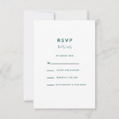 Hummingbird Wreath Wedding RSVP Card Kaart (Achterkant)