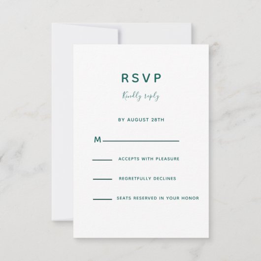 Hummingbird Wreath Wedding RSVP Kaart (Achterkant)