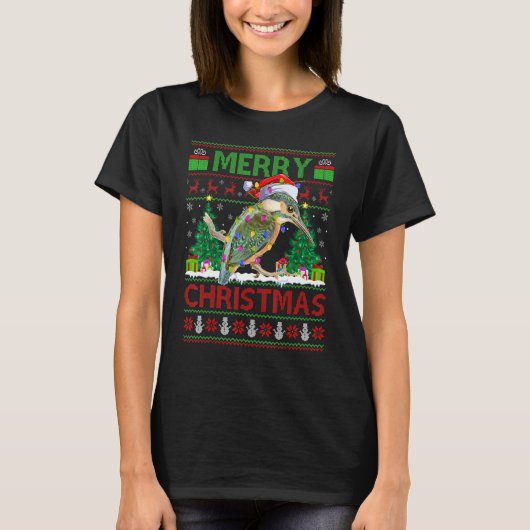 Hummingbird   Xmas Tree Ugly Santa Hummingbird Chr T-shirt (Voorkant)