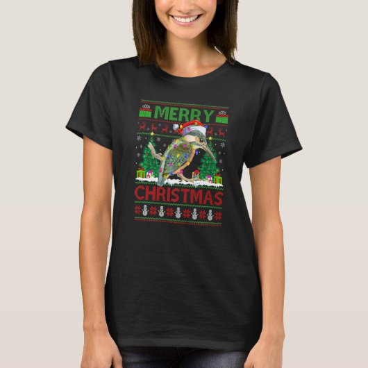 Hummingbird  Xmas Tree Ugly Santa Hummingbird Chri T-shirt (Voorkant)