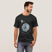Hummingbird Zebra Sunflower Carcinoïde Cancer Awar T-shirt (Voorkant volledig)