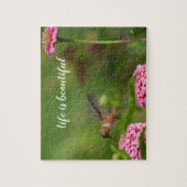 Hummingbird Zinnia Flowers Garden Legpuzzel (Verticaal)