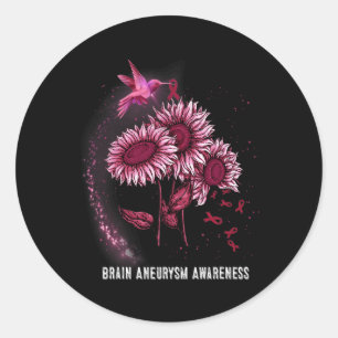 Hummingbird Zonnebloem Hersenaneurysma Bewustzijn Ronde Sticker