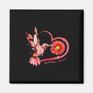 Hummingbird Zonnebloem Rode Lint Bloedkanker Bewus Magneet