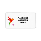 HUMMINGBIRDS ADRESETIKETTEN ETIKET (Voorkant)
