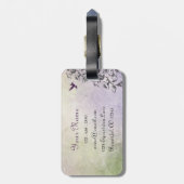 Hummingbirds and Flowers Bagagelabel (Achterkant verticaal)