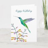 Hummingbirds and Flowers Kaart (Voorkant)
