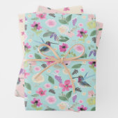 Hummingbirds Aquarel Gift Wrap Set Inpakpapier Vel (In situ)