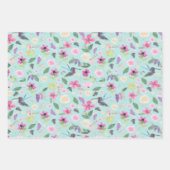 Hummingbirds Aquarel Gift Wrap Set Inpakpapier Vel (Voorkant)