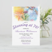 HUMMINGBIRDS BEGINNEN OM 60 UUR! PARTIJINVITATIE KAART (Staand voorkant)