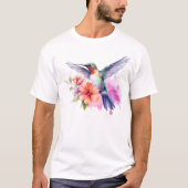 Hummingbirds Bloemenboeket 2 Verjaardagsfeest T-shirt (Voorkant)