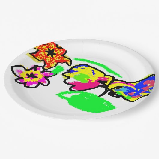 Hummingbirds Bruiloft  Papieren Bordje (Gekanteld)