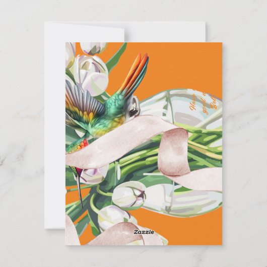 HUMMINGBIRDS FEESTDAGENKAART (Achterkant)