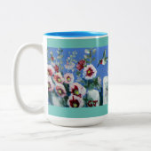 HUMMINGBIRDS FENCE Two-Tone COFFEE MOK (Links)