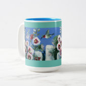 HUMMINGBIRDS FENCE Two-Tone COFFEE MOK (Voorkant links)