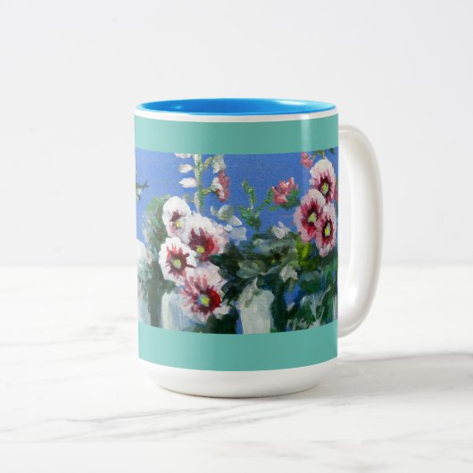 HUMMINGBIRDS FENCE Two-Tone COFFEE MOK (Voorkant rechts)