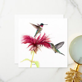 Hummingbirds Floral Waterverf Bedankkaart