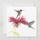 Hummingbirds Floral Waterverf Bedankkaart (Voorkant)