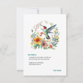 Hummingbirds Floral Wreath Bedankkaart (Voorkant)