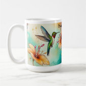 Hummingbirds Flowers Personalize Koffiemok (Links)