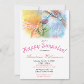HUMMINGBIRDS HAPPY SURPRISE PARTIJ INVITATION KAART (Voorkant)