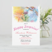 HUMMINGBIRDS HAPPY SURPRISE PARTIJ INVITATION KAART (Staand voorkant)