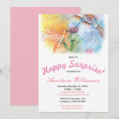 HUMMINGBIRDS HAPPY SURPRISE PARTIJ INVITATION KAART (Voorkant / Achterkant)
