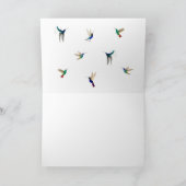 Hummingbirds Herzlichen Glückwunsch Kaart (Binnen)