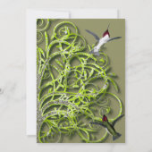 Hummingbirds Lime Tree Trouw Uitnodiging (Achterkant)