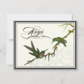 Hummingbirds n Swirls - RSVP Response Kaart (Achterkant)
