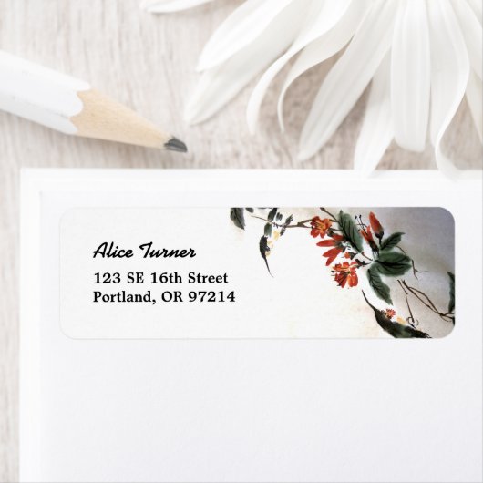 HummingBirds Retouradreslabel Etiket (Insitu)