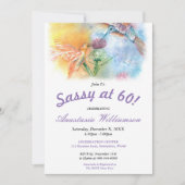 HUMMINGBIRDS SASSY OM 60! PARTIJINVITATIE KAART (Voorkant)