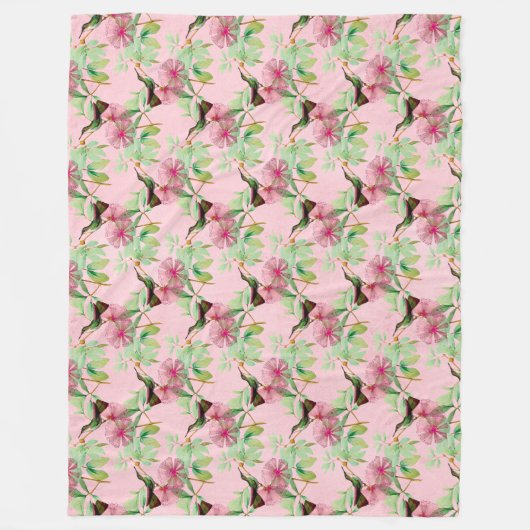 HummingBirds serie ontwerp een ~ groot Fleece Deken (Voorkant)