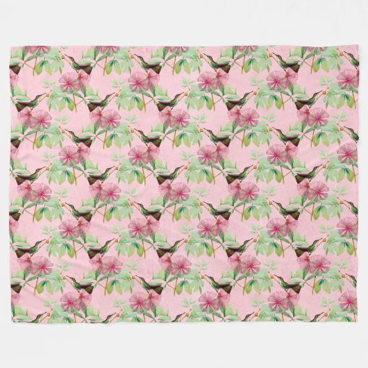 HummingBirds serie ontwerp een ~ groot Fleece Deken (Voorkant (Horizontaal))