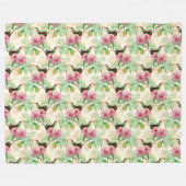 HummingBirds serie ontwerp twee ~ groot Fleece Deken (Voorkant (Horizontaal))
