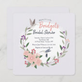 Hummingbirds Square uitnodiging (Voorkant / Achterkant)