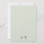 Hummingbirds Wedding Invitation Kaart (Achterkant)