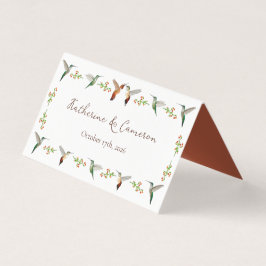 Hummingbirds Wedding Place Cards Kaart