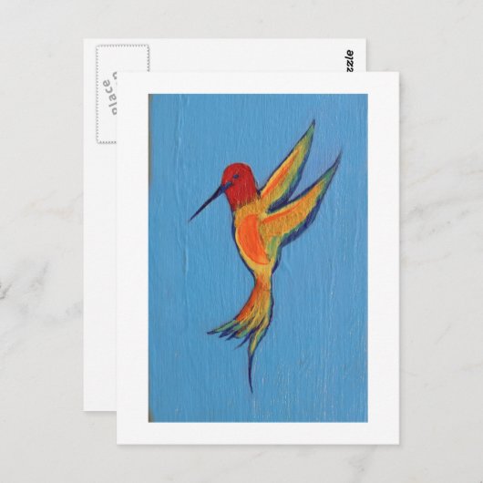 Hummingvogel 2 briefkaart (Voorkant / Achterkant)