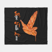 HummingVogel Aml Leukemie Bewustheid Fleece Deken (Voorkant (Horizontaal))