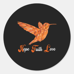 HummingVogel Aml Leukemie Bewustheid Ronde Sticker