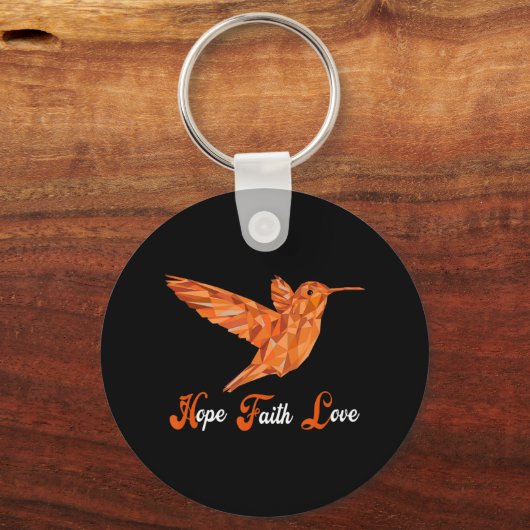 HummingVogel Aml Leukemie Bewustheid Sleutelhanger (Voorkant)