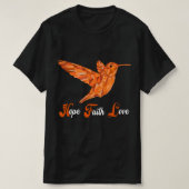HummingVogel Aml Leukemie Bewustheid T-shirt (Design voorkant)